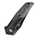 Kansept Deadite  CPM S35VN Blackwash Titanium with Rose Pattern Carbon Fiber Black K1081A6