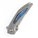 Kansept Baku K1056A8 – Titanium & Timascus Inlay, 3.2" CPM-S35VN Blade, Sparrow Knife Co. Design