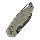 Tenable Model 6 T1022V2 – 3.1" Blackwash 14C28N Blade, Green Micarta Handle with Crossbar Lock
