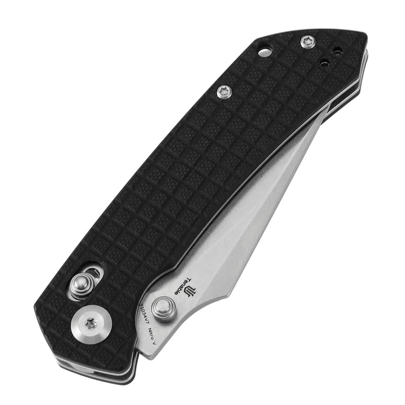 Tenable Fenrir T1034V7 – Black G10 Frag Pattern, 3.48" Stonewashed Nitro-V Blade, Sparrow Knife Co. Design