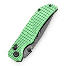 Tenable Eaglestrike T1095V3 – 3.73" Stonewashed Nitro-V Drop Point Blade, Green Anodized Aluminum Handle with Diamond Pattern