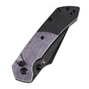 Tenable Fenrir T1034S5 – 3.45" Blackwash 14C28N Blade, Purple Micarta + Blackwash Aluminum Handle