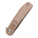 Tenable Einar T2072A5 – 3.13" Stonewashed Nitro-V Drop Point Blade, Brown Micarta Handle