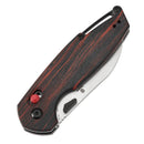 Tenable Model 6 T1022V8 – 3.1" Stonewashed 14C28N Sheepsfoot Blade, Red & Black G-mascus Handle, Crossbar Lock – Designed by Nick Swan