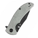 Tenable Rei T1061A2 – 3.3" Blackwash 14C28N Blade, Green Micarta Handle with Liner Lock