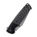 Kansept Shikari K2027D1 3" Damascus Blade Black Stonewashed Titanium + Twill Carbon Fiber Handles