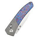 Dako Satin CPM S35VN Stonewashed Titanium, Timascus