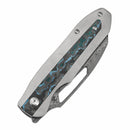 Thunderhead Damascus Stonewashed Titanium with Artic Storm Carbon Fiber