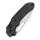 Quasar Stonewashed CPM 20CV Blackwash Titanium, Twill Carbon Fiber