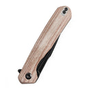 Kansept Qilin 3.43" 154CM Blackwash Brown Micarta Handles - T1047A3