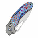 Quasar Stonewashed CPM 20CV Stonewashed Titanium, Timascus