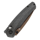 Tenable Raven T2109V6 – 3.14" Rose Gold Coated 14C28N Drop Point Blade, Black Micarta Handle, Crossbar Lock – Designed by Black Bird Blades