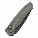 Tenable Raven T2109V5 – 3.14" Blackwashed 14C28N Drop Point Blade, Green Micarta Handle, Crossbar Lock – Designed by Black Bird Blades