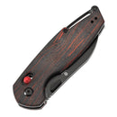 Tenable Model 6 T1022V7 – 3.1" Blackwash 14C28N Sheepsfoot Blade, Red & Black G-mascus Handle, Crossbar Lock – Designed by Nick Swan