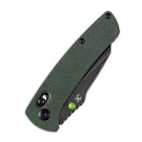 Kansept Main Street 3.36" Black Stonewashed 154CM Green Micarta T1015V6