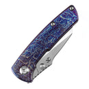 Kansept Little Main Street 2.26" Stonewashed CPM-S35VN Lightning Strike Anodized Titanium Blue, PurpleK2015A5