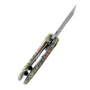 Kansept Mini Korvid 1.45" Stonewashed 154CM G10 with Undead Print-Yellow T3030B4
