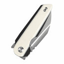 Tenable Rafe L T1048A4 – 3.19" Satin 14C28N Blade, Ivory White & Black G10 Handle with Liner Lock