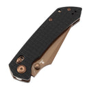 Tenable Fenrir T1034V8 – Black G10 Frag Pattern, 3.48" Rose Gold Nitro-V Blade, Sparrow Knife Co. Design
