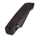Tenable Fenrir T1034F1 – 3.45" Blackwash 14C28N Blade, Black & Red G-mascus Handle