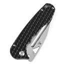 Tenable Bömbur T1054A1 – 3.53" Stonewashed D2 Blade, Black G10 Handle with Frag Pattern and Liner Lock