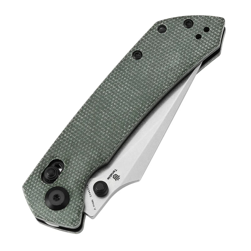 Tenable Fenrir T1034V1 – Green Micarta, 3.48" Stonewashed Nitro-V Blade, Sparrow Knife Co. Design