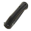 Tenable Kratos T1024A4 – 3.79" Nitro-V Blackwash Drop Point Blade, Black & Green G10 Handle, Liner Lock – Designed by Ostap Hel