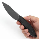 Tenable Luccio G007A2 – 3.81" Blackwash 14C28N Blade, Black G10 Handle