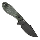 Tenable Tiny Dancer G014A6 – 3.17" Blackwash D2 Drop Point Blade, Green Micarta Handle, Fixed Blade EDC Knife – Designed by JB Stout