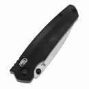Tenable Raven T2109V4 – 3.14" Stonewashed 14C28N Drop Point Blade, Black G10 Handle, Crossbar Lock – Designed by Black Bird Blades