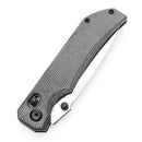 Tenable Eaglestrike T1095V1 – 3.73" Satin Nitro-V Drop Point Blade, Black Micarta Handle with Crossbar Lock