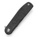 Tenable Einar T2072A3 – 3.13" Stonewashed Nitro-V Drop Point Blade, Black Micarta Handle