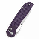 Tenable Shard 3.47" Stonewashed 14C28N Purple G10 with Diamond Pattern T1006V5