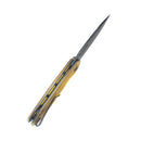 Kubey Knife Tityus 3.39" D2 Amber KUB322M