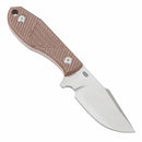 Tenable Tiny Dancer G014A5 – 3.17" Stonewashed D2 Drop Point Blade, Brown Micarta Handle, Fixed Blade EDC Knife – Designed by JB Stout