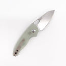 TRM Holier Nerd 2.2" MagnaCut Liner Lock Knife Jade G10 3D Contoured Handles Deep Carry Clip USA Made
