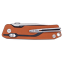 SRM Rubik - 2.72" Brushed Blade - Orange/Black G10 Handle - 7228-GJ