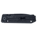 SRM Rubik - 3.4" Black Titanium Coated Blade - Anodized Black Aluminum Handle - 7228B-AB