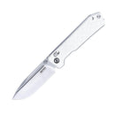 SRM Rubik - 3.4" Brushed Blade - White G10 Handle - 7228B-GT