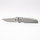 Chaves Knives x Jake McCoy Disciple Street Stonewash front view – 3.60" Stonewash M390 drop point titanium integral folding knife