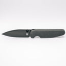 Chaves Knives x Brad Blount Phase 229 Gray PVD front view – 3.75" Gray PVD M390 drop point titanium integral folding knife