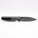 Chaves Knives x Brad Blount Phase 229 Gray PVD pocket clip side showing frame lock and gray pvd titanium handle