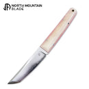 North Mountain Blade Chop Mini Fixed 3.5" SLD-Magic Full Tang Blade Camel Bone Handle