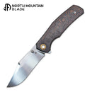 North Mountain Blade Jellyfish 4th Generation 3.5in M390 Blade Brown Ceramic Carbon Fiber Handle