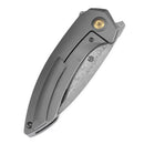 Kansept ODD 21 3.08" Damascus Grey Anodized Titanium with Bronze Holes K1077A2