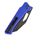 Kansept Egress 3.47" Black Stonewashed 14C28N Blue G10 T1033A2