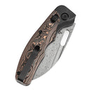 Kansept Vivid 3.04" Damascus Blackwash Titanium with Copper Carbon Fiber Black Bronze K1094V2