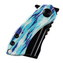 Kansept Mini Korvid 1.45" Stonewashed 154CM Jade G10 with Icicle Camo Jade、Blue、Black T3030C2