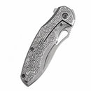 Kansept Echis 3.45" CPM S35VN Textured beadblasted Titanium Sliver K1071A3