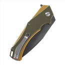 Kansept Hellx T1008A2 – Green G10 Handle, Gray TiCN D2 Blade, Budget-Friendly Hunting & EDC Knife